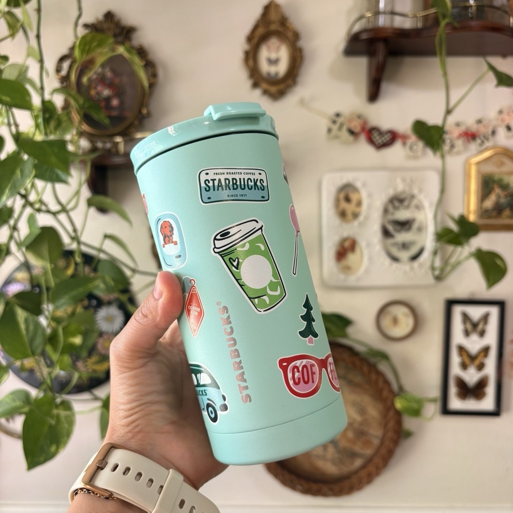 Starbucks 2026 Road Trip Mint Sticker Stainless Steel Vac. Ins. Travel 16oz Mug